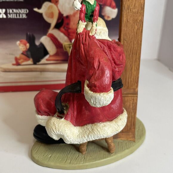 1995 Howard Miller Clock Santa Figurine Limited Edition CHECKIN IT TWICE - Picture 9 of 12